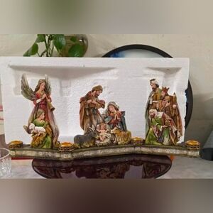 Avalon A Festive Christmas Advent Candleholder Nativity Holy Family